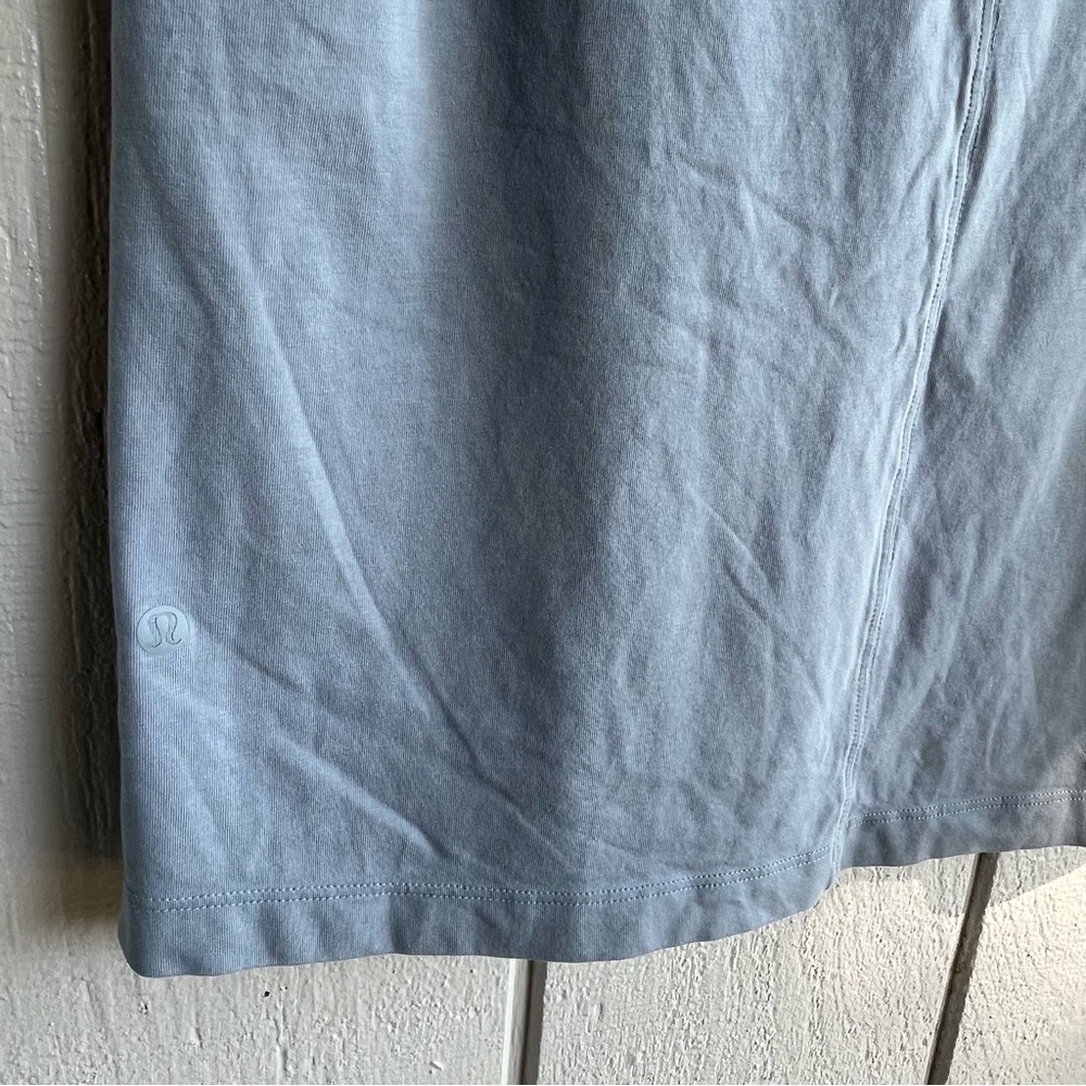 Lululemon Pima Cotton Day Tripper Dress in Chambray Blue Size 6 - Picture 8 of 8